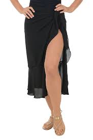 Georgette Ruffled Sarong | J. Valdi | Stylish Swim Cover-Up