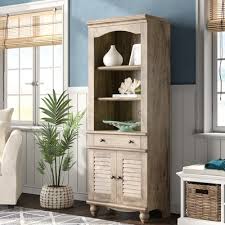 Beachcrest Home Pinellas Tall Standard Bookcase Color Salt Oak