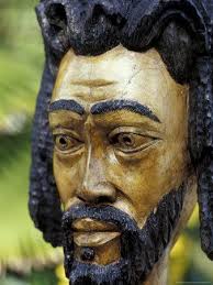 'Rastafarian Wood Sculpture, Jamaica, Caribbean' Photographic Print