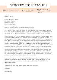 Grocery Store Cashier Cover Letter Sample Tips Resume Genius