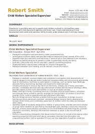 That enables them to have some variety while staying in the foster care specialty. Child Welfare Specialist Resume Samples Qwikresume