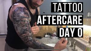 Bactine can relieve a lot of the burning sensation, reduce redness, swelling, and also has a. How To Treat A New Tattoo Healing Process Aftercare Day 0 Fresh Youtube
