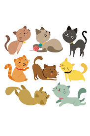 Thermo Stickers For Clothes Animal Patches Set New Design Washable Print On T Shirt Diy Accessory Iron On Transfers Cat Vector Cats Illustration Cat Character