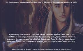 He first appears as a supporting character in the hobbit, where he is simply known as the elvenking, who ruled the elves who lived in the woodland realm of mirkwood. Quote From The Alt End Chapter Xix Mirkwood Thranduil Speaks To Eluriel When She Finds Out That Eryn Galen Has Be Thranduil Legolas And Tauriel The Hobbit