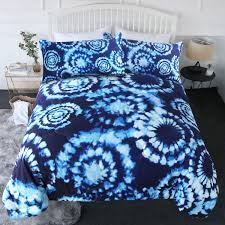 These items are breathable and do not cause any irritations or disturbances while resting. Amazon Com Blessliving Blue Tie Dye Queen Comforter Set 3 Piece Trippy Bedding Set With 3d Printed Boho Designs Reversible Comforter Full Queen Size Bed Sets For Adults Men Soft Comfortable Machine Washable Kitchen