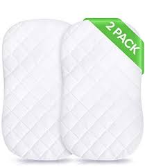 Iluvbamboo 2 Pack Waterproof Bassinet Cover To Fit Hourglass Swivel Sleeper Mattress Pad Machine Dryer Friendly Bassinet Cover Mattress Pad Bamboo Mattress