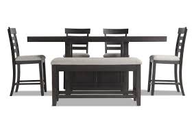 Sonoma 6 Piece Dining Set With Counter Storage Bench Transitional Dining Room Sets Bob S Discount Furniture Dining Room Sets