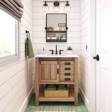 The powder room is the bathroom where you can experiment, be bold, go dark and moody, do some fun wallpaper, a fabulous vessel sink, get a little crazy if you want. Bathroom Vanity Ideas For Remodeling Lowe S