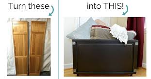 Diy Blanket Box Made From Bi Fold Doors Bifold Doors Blanket Box Shiplap Wall Diy