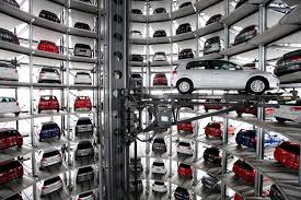German Engineering The World S Wonder Vw Autostadt Car Carousel Parking Wolfsburg De View3 Massive Glass Silos Automa Garage Design Car Parking Car