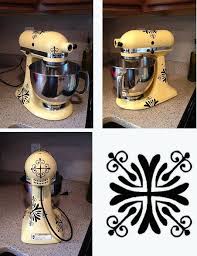 Kitchen Mixer Decal Fancy Flourish Set Van Householdwords Op Etsy
