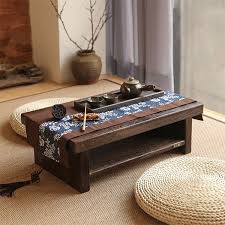 Oriental Antique Furniture Design Japanese Floor Tea Table Small Size 60 35cm Living Room Wood Tea Table Design Japanese Living Rooms Country Bedroom Furniture