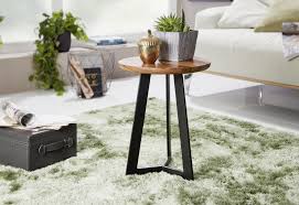 Wohnling Beistelltisch Rund 35 Cm Klein Wl5 665 Aus Sheesham Massivholz Und Metall Wohnzimmer Esszim Beistelltisch Rund Sheesham Mobel Couchtisch Massivholz