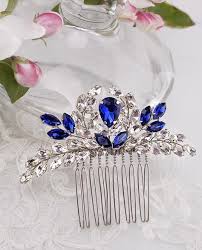 Blue Bridal Hair Comb Something Blue Hair Comb Navy Blue Hair Jewelry Wedding Blue Wedding Hair Wedding Hair Accessories