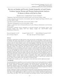 Government should invest in a green new deal that prioritizes green jobs; Pdf Review On Gender And Poverty Gender Inequality In Land Tenure Violence Against Woman And Women Empowerment Analysis Evidence In Benin With Survey Data