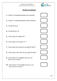 It's also called a times table. Division Word Problems Division Maths Worksheets For Year 3 Age 7 8 By Urbrainy Com
