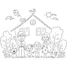Dibujos para colorear en el día de la familia. Dibujos De Familia Imagenes Para Colorear Y Pintar