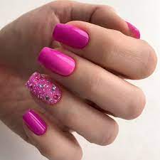 Black and hot pink combo. Fantastic Hot Pink Nails To Try Naildesignsjournal Com