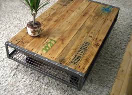 Vasagle coffee table, round cocktail table with shelf, tea table, easy assembly, metal, industrial design, rustic brown by songmics lct80bx. Industrial Pallet Coffee Table