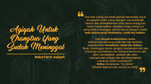 Seperti namanya, doa untuk orang mati/meninggal merupakan doa yang kita panjatkan untuk orang yang telah tiada/meninggal. Aqiqah Untuk Orang Tua Yang Sudah Meninggal Baba Farm Aqiqah