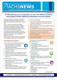 The healthcare system channel explains the ins and outs of health providers and getting health care. Achs On Twitter Get The Most Up To Date Information On The Introduction Of Nsqhs Standards Second Edition In The Latest Issue Of Achs News Winter Issue Take Our Reader Survey And Tell