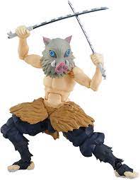 Max Factory Demon Slayer: Kimetsu no Yaiba Inosuke Hashibira Deluxe Figma  Action Figure, Multicolor