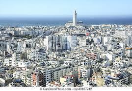 Cruises usually then continue on to spain's canary islands. View Over The City Of Casablanca Morocco Canstock