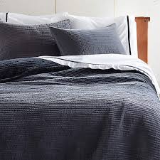 Available in twin (86 x 68), full/queen (86 x. Ombre Shadow Grey Velvet Quilt Cb2