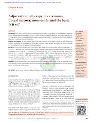 She treats her man like a baby. Pdf Adjuvant Radiotherapy In Carcinoma Buccal Mucosa More Conformal The Best Is It So