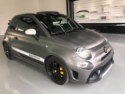 For this project we wrapped a fiat 500 using 3m matte black vinyl and topped it off with fiat of santa monica chrome lettering. Abarth595c Explore