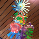 Wellbeing hub - Katy and Ness Recycled Mobile making