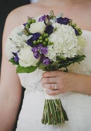 Beautiful hydrangea flowers on rustic white wood, flat lay. Purple And White Bridal Bouquet With White Hydrangea Purple Stock White Roses And Green Hype Purple Bridal Bouquet Purple Wedding Bouquets Hydrangeas Wedding