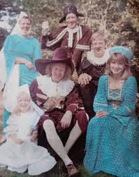 The late *** Povey and friends getting ready for Leek's medival ...