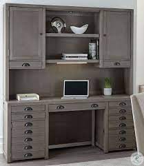Computer desk with a hutch. Brown Executive Desk With Hutch From Hekman Furniture Coleman Furniture