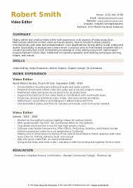 345 main street, new cityland, ca 910302. Video Editor Resume Samples Qwikresume