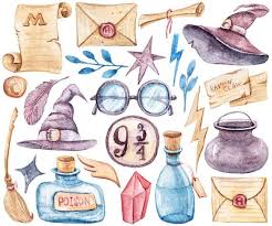 Watercolor Harry Potter Cliparts Composition For Your Design Png Harry Potter Stickers Harry Potter Drawings Harry Potter Watercolor