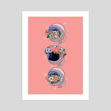 Spacing Out An Art Print By Meyoco Inprnt Kawaii Art Kawaii Drawings Cute Art
