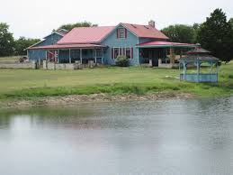 Austin Farmhouse Rental Lake House With Gazebo And Party Barn In Background Lake Is Stocked With Bass Vacation Rental Ranch House Vacation