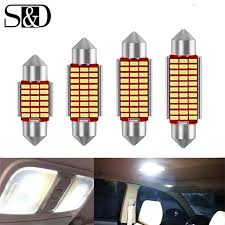 2pcs Car Interior Light C5w Led Festoon 31mm 36mm 39mm 42mm Led Bulbs 6000k White Dome Reading Light License Plate Lam Interior Lighting Led Bulb Dome Lighting