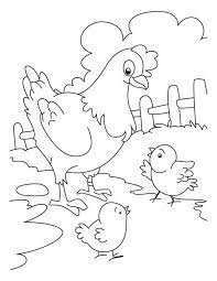 Mother hen and baby chicks coloring page from chicken category. Pin On Chickens