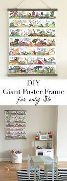 How To Make A Large Poster Frame For Only 6 Large Poster Frames Diy Poster Frame Poster Frame