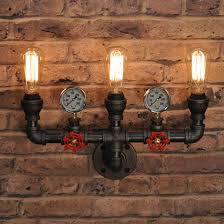 Ta bort ungefär 1 tum av plasttrådbeläggningen på både de vita och svarta trådarna för att avslöja koppertråden nedanför. Runnup Vintage Pipe Wall Light Lamp Wall Sconce Fixture Industrial E27 Socket 3 Lights For House Loft Hallway Living Room Bar Restaurants Coffee Shop Club Decoration Buy Online In Bahamas At Bahamas Desertcart Com