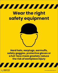Looking for safety posters for industrial safety products and information find only the coolest safety posters on the market. Wear Your Helmet Falling Objects Safety Poster Creative Safety Supply