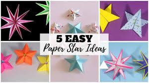 5 Easy Paper Star Ideas Diy Christmas Decorations Easy Paper Crafts Youtube Diy Paper Crafts Decoration Diy Christmas Decorations Easy Christmas Origami