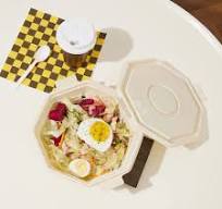 85 oz Octagonal Cornstarch Food Container | Eco Takeout Box