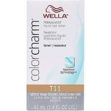 Wella T11 Lightest Beige Blonde Color Charm Toner Walmart Com In 2021 Brassy Hair Icy Blonde Hair Wella Color Charm