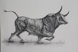 On each letter of the day printout, you practice writing and tracing the letter, identifying the letter, coloring an animal and drawing a picture of something that begins with that letter. Bull Animal Drawing By Syed Akheel Drawing Fine Art For Sell