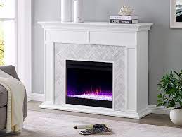 Fireplace mantels (also referred to as chimneypiece), date back to medieval times. Torlington Electric Fireplace Mantel Package In White W Contemporary Firebox Fireplace Mantels Contemporary Electric Fireplace Fireplace