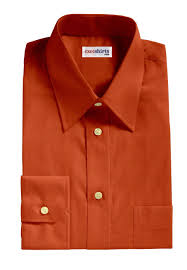 Burnt Orange Broadcloth Dress Shirts Shirts Orange Dress Shirt Mens Shirt Dress