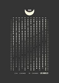 Moon Phases Calendar 2020 La An Art Print By Imagonarium In 2020 Moon Phase Calendar Moon Calendar Moon Phases